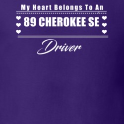 My Heart Belongs To A 1989 Cherokee Se Driver Dark Color T Shirt
