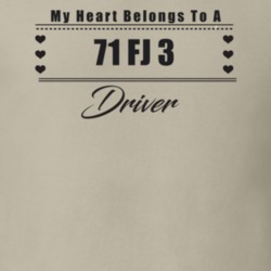 My Heart Belongs To A 1971 Fj 3 Driver Light Color T Shirt