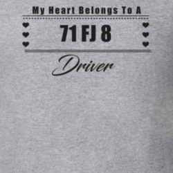 My Heart Belongs To A 1971 Fj 8 Driver Light Color T Shirt