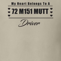 My Heart Belongs To A 1972 M151 Mutt Driver Light Color T Shirt