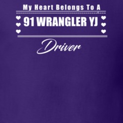 My Heart Belongs To A 1991 Wrangler Yj Driver Dark Color T Shirt