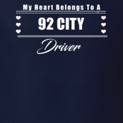 My Heart Belongs To A 1992 City Driver Dark Color T Shirt