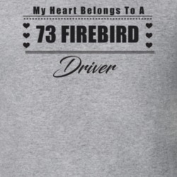 My Heart Belongs To A 1973 Firebird Driver Light Color T Shirt