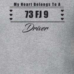 My Heart Belongs To A 1973 Fj 9 Driver Light Color T Shirt