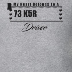My Heart Belongs To A 1973 K5 Blazer Driver Light Color T Shirt