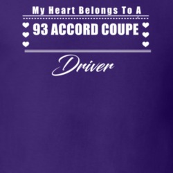 My Heart Belongs To A 1993 Accord Coupe Driver Dark Color T Shirt