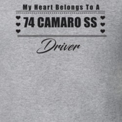 My Heart Belongs To A 1974 Camaro Ss Driver Light Color T Shirt