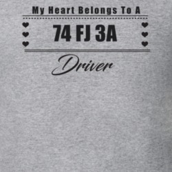 My Heart Belongs To A 1974 Fj 3A Driver Light Color T Shirt