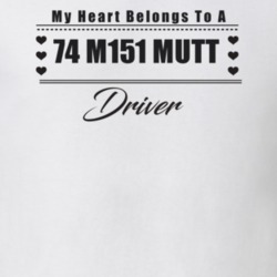 My Heart Belongs To A 1974 M151 Mutt Driver Light Color T Shirt