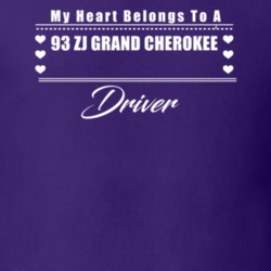 My Heart Belongs To A 1993 Zj Grand Cherokee Driver Dark Color T Shirt