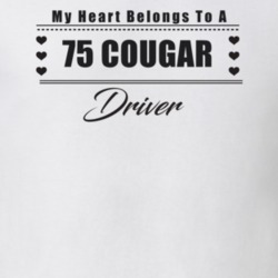 My Heart Belongs To A 1975 Cougar Driver Light Color T Shirt