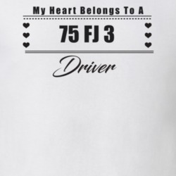 My Heart Belongs To A 1975 Fj 3 Driver Light Color T Shirt