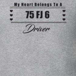 My Heart Belongs To A 1975 Fj 6 Driver Light Color T Shirt