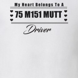 My Heart Belongs To A 1975 M151 Mutt Driver Light Color T Shirt