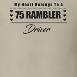 My Heart Belongs To A 1975 Rambler Driver Light Color T Shirt