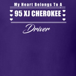 My Heart Belongs To A 1995 Xj Cherokee Driver Dark Color T Shirt