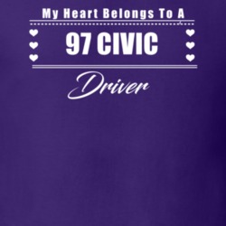 My Heart Belongs To A 1997 Civic Driver Dark Color T Shirt