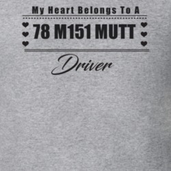 My Heart Belongs To A 1978 M151 Mutt Driver Light Color T Shirt