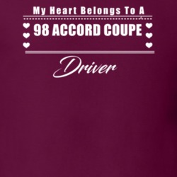 My Heart Belongs To A 1998 Accord Coupe Driver Dark Color T Shirt