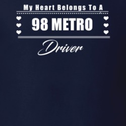 My Heart Belongs To A 1998 Metro Driver Dark Color T Shirt