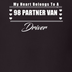 My Heart Belongs To A 1998 Partner Van Driver Dark Color T Shirt