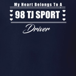My Heart Belongs To A 1998 Tj Sport Driver Dark Color T Shirt