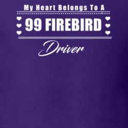 My Heart Belongs To A 1999 Firebird Driver Dark Color T Shirt