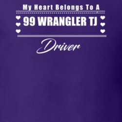 My Heart Belongs To A 1999 Wrangler Tj Driver Dark Color T Shirt