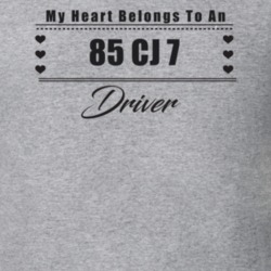 My Heart Belongs To A 1985 Cj 7 Driver Light Color T Shirt