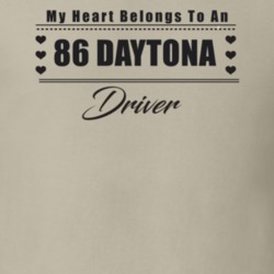 My Heart Belongs To A 1986 Daytona Driver Light Color T Shirt