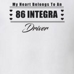 My Heart Belongs To A 1986 Integra Driver Light Color T Shirt