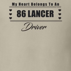 My Heart Belongs To A 1986 Lancer Driver Light Color T Shirt