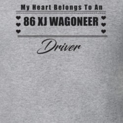 My Heart Belongs To A 1986 Xj Wagoneer Driver Light Color T Shirt