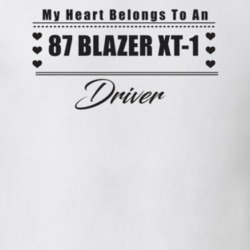 My Heart Belongs To A 1987 Blazer Xt-1 Driver Light Color T Shirt