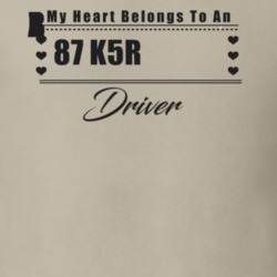My Heart Belongs To A 1987 K5 Blazer Driver Light Color T Shirt