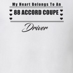 My Heart Belongs To A 1988 Accord Coupe Driver Light Color T Shirt