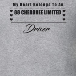 My Heart Belongs To A 1988 Cherokee Limited Driver Light Color T Shirt