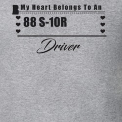 My Heart Belongs To A 1988 S-10 Blazer Driver Light Color T Shirt