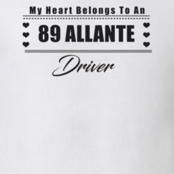My Heart Belongs To A 1989 Allante Driver Light Color T Shirt