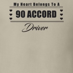 My Heart Belongs To A 1990 Accord Driver Light Color T Shirt