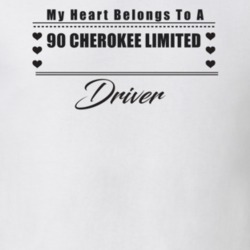 My Heart Belongs To A 1990 Cherokee Limited Driver Light Color T Shirt