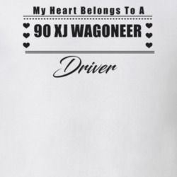 My Heart Belongs To A 1990 Xj Wagoneer Driver Light Color T Shirt