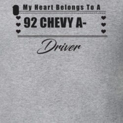My Heart Belongs To A 1992 Chevy A-10 Driver Light Color T Shirt