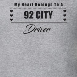 My Heart Belongs To A 1992 City Driver Light Color T Shirt