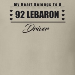 My Heart Belongs To A 1992 Lebaron Driver Light Color T Shirt