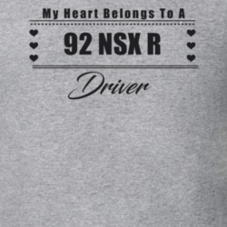 My Heart Belongs To A 1992 Nsx R Driver Light Color T Shirt