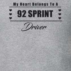 My Heart Belongs To A 1992 Sprint Driver Light Color T Shirt
