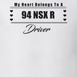 My Heart Belongs To A 1994 Nsx R Driver Light Color T Shirt
