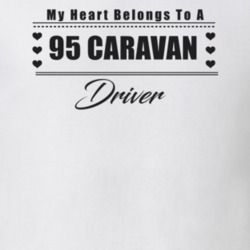 My Heart Belongs To A 1995 Caravan Driver Light Color T Shirt