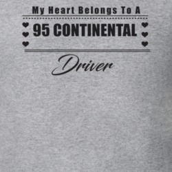 My Heart Belongs To A 1995 Continental Driver Light Color T Shirt